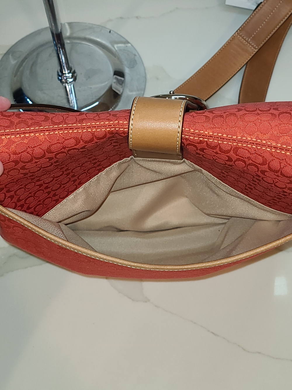 Coach Vintage Soho Red Brown Mini Cs 2003 Y2K Vintage F3K-6376 EUC - Picture 5 of 15